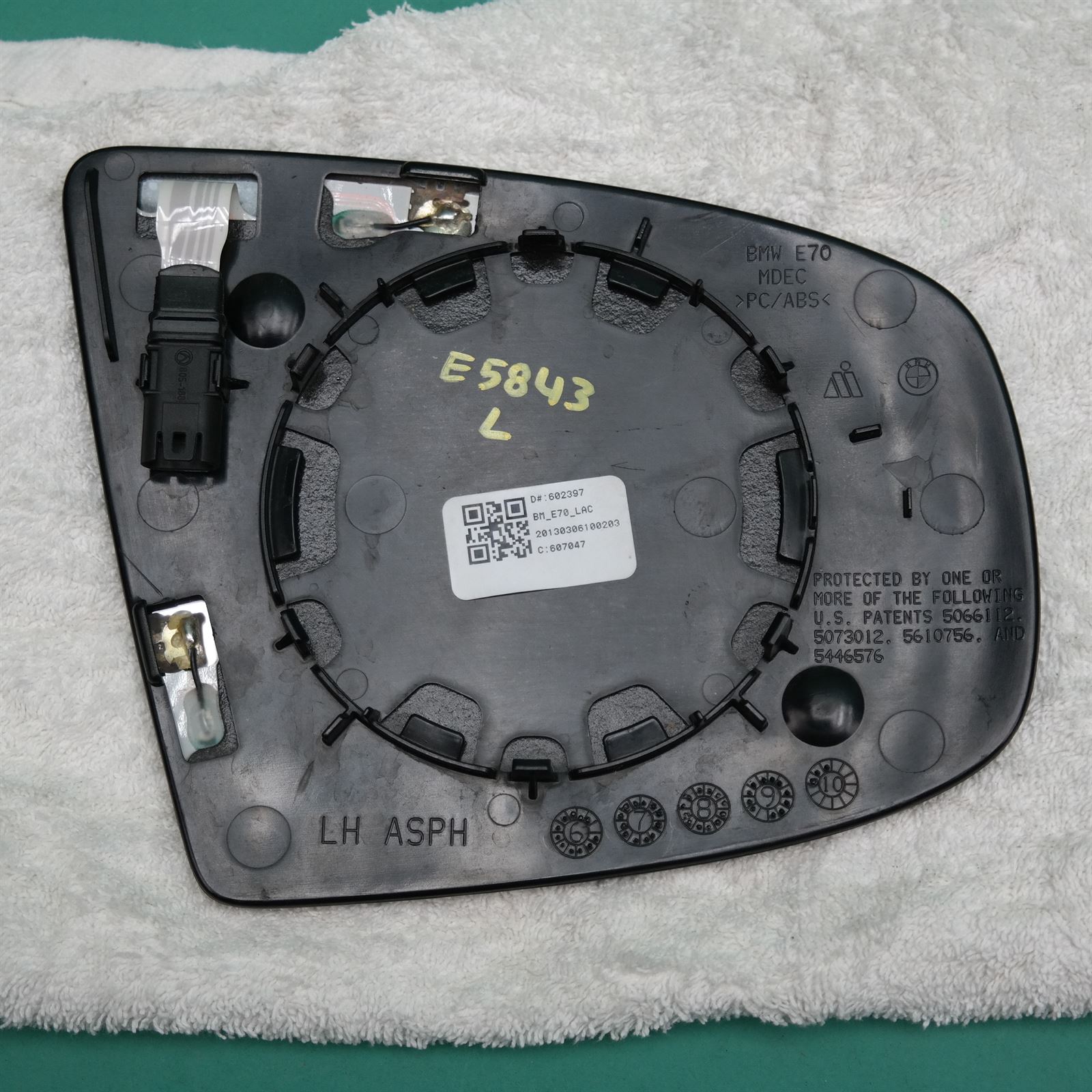 LEFT DOOR MIRROR E70 # Glass # (981) *51-07* - Image 2