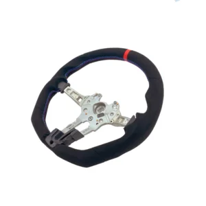SHFT BMW F Series Flat Bottom Steering Wheel In Alcantara With Red Stripe