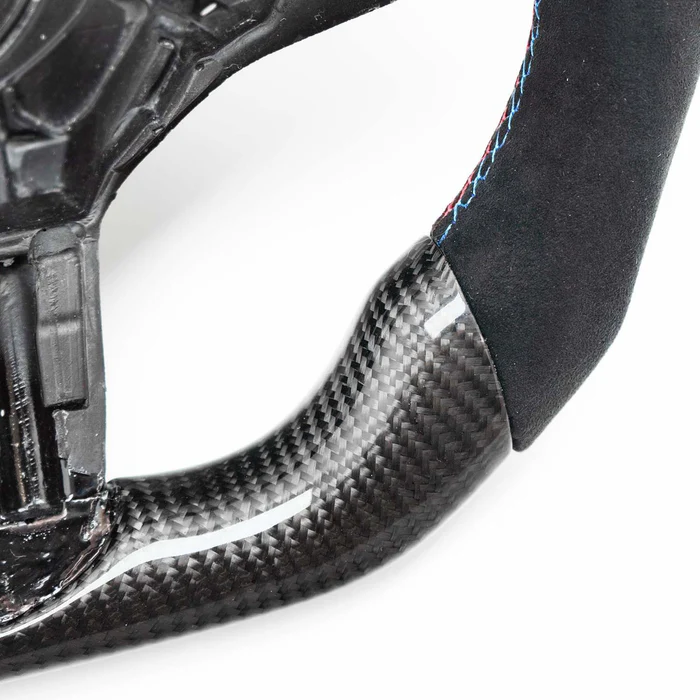 SHFT BMW G8X Flat Bottom Steering Wheel In Gloss Carbon Fibre & Alcantara With LED Display (G80 M3, G82 M4 & G87 M2) - Image 7